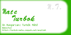 mate turbok business card